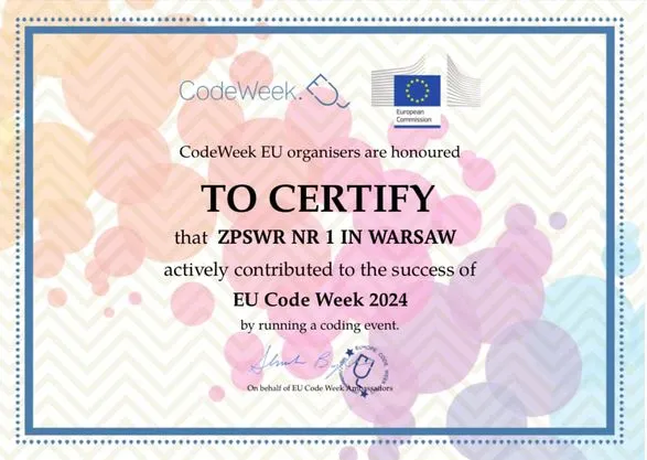 Uczniowie realizują prace codeweek