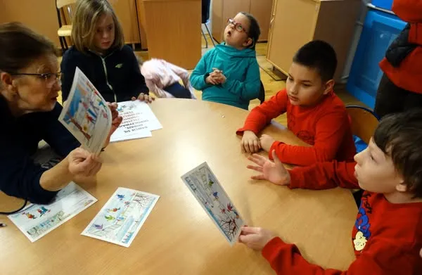 Uczniowie na zajęciach przed feriami